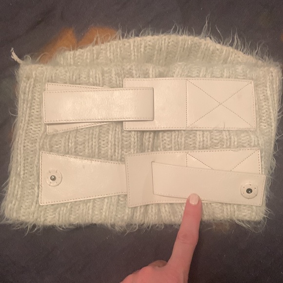 Reed Krakoff Leather and knit uniscarf - Picture 8 of 11